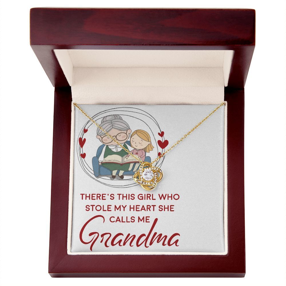 Girl Stole My Haert Calls Me Grandma Infinity Knot Necklace 90$